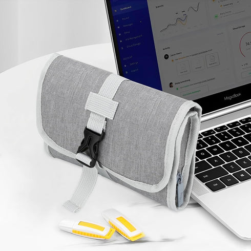 Electronic Organizer Travel Case,Folding Tech Pouch,Charger USB Cable Accessories Storage Bag,Travel Essentials for Power Bank,Charging Cords,Mous...