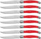 Laguiole By FlyingColors Steak Knife Set, Stainless Steel, Red Handles, 8 Pieces Red....