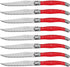Laguiole By FlyingColors Steak Knife Set, Stainless Steel, Red Handles, 8 Pieces Red....