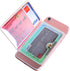 CheapSunday ID Card Holder for Back of Phone Leather Phone Wallet Stick On with Stand Flip Waterproof Leather Adhesive Wallet for Most Cellphones ...