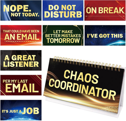 Funny Desk Flip Accessories Flip-Over Messages Desktop Novelty Gifts For Colleagues Office Supplies...