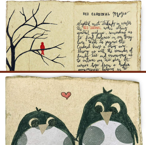 Handmade Antique Deckle Edge Blank Cards - 4"x6", Package of 50 - Mixed Media Cards for Announcements, Invitations, Crafts - Thick 130 GSM Recycle...