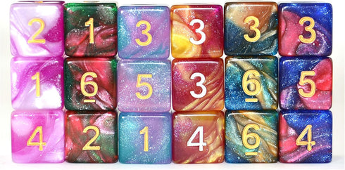 D6 Six Sides 16mm Two Color Dice for DND MTG PRG Wow Table Game (Color 4)...