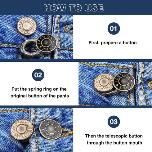 ZYNERY 21 PCS Waistband Extenders, Button Extenders for Jeans, Waist Extenders for Pants for Women Men Pregnancy Jeans Skirt Collar Dress...