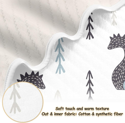 Qilmy Viking Ships Baby Blanket for Boys Girls Kids with Soft Cotton, Cute Cozy Warm Nursery Receiving Swaddle Blanket for Toddler Infant Crib, 30...