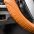 FH Group Steering Wheel Cover (Silicone W. Grip & Pattern Massaging grip Orange Color-Fit Most Car Truck Suv or Van) Orange...