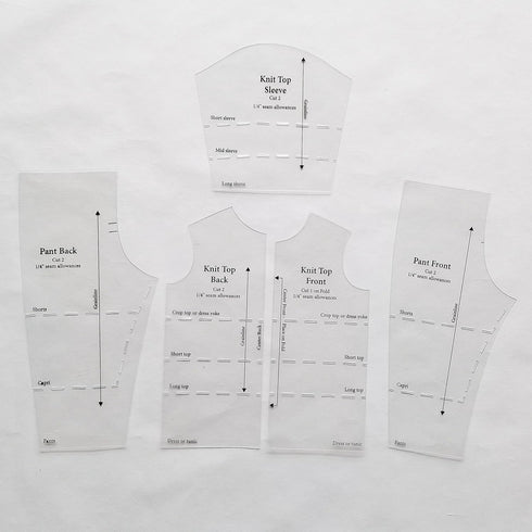 HONEYSEW Quick Trace Doll Fashions Templates for 18" Dolls with 5pcs Quilting Rulers and Sewing Instruction...