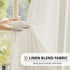 FMFUNCTEX Linen Sheer Curtains for Bedroom, Beige Curtains 54 inch Length for Living Room, Natural Flax Blend Window Draperies for Farmhouse Curta...