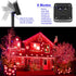 YAOZHOU Red Solar Christmas String Lights Outdoor Waterproof Decorations 100 LED?2 Pack? 8 Modes Copper String Lights Fairy Lights for Valentine's...