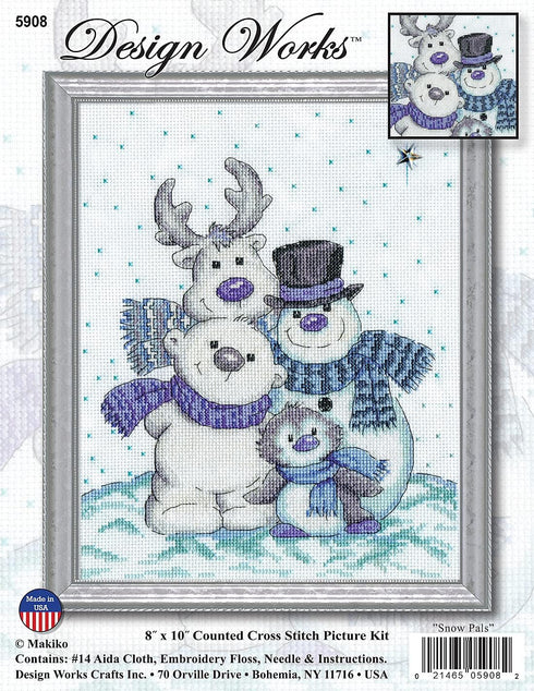 Design Works Crafts Snow Pals Counted Cross Stitch Kit...