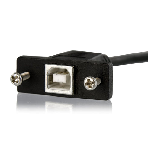 3 Ft Panel Mount Usb Cable B To B - F/m - Usb For Storage Enclosure - 3 Ft - 1 Pack - 1 X Type B Male Usb - 1 X Type B Female Usb - Nickel Plated ...