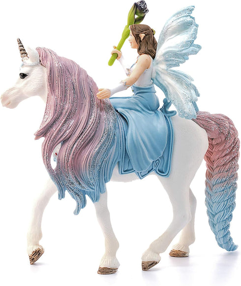 Schleich Bayala Fairy Eyela with Princess Unicorn Playset - Sparkling Flying Princess Doll with Unicorn and Magic Wand, Birthday Gift for Girls an...