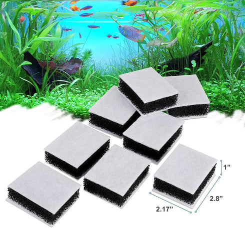 hygger Aquarium Filter Cartridge, 8 Pieces Replacement Filter Cartridges Media for HG-027 Hang On Aquarium Filter, 3 Gallon/5 Gallon Fish Tank...