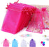100PCS 4x6 Inches Organza Gift Drawstring Bags Pouch for Jewelry Party Wedding Favor Party Festival Bags (Hot Pink)...