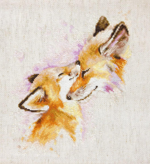 Lucas Cross Stitch Kit Foxes...