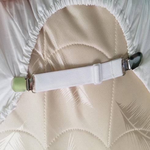 Bed Sheet Clips Straps Holder, Mattress Clips - Adjustable Elastic Bed Sheet Grippers Suspender Fasteners (Black Set of 4)...