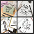 Refill Hand Lettering Pens, 4 Size Black Ink Calligraphy Pen Brush Lettering Pens Markers for Beginners Writing, Card Making, Signature, Illustrat...