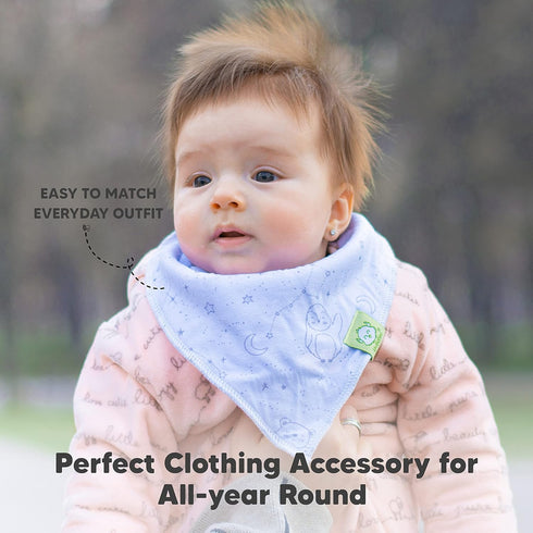 KeaBabies 8-Pack Organic Baby Bandana Drool Bibs - Stylish Unisex Bandana Bibs, Super Absorbent Bandana Drool Bibs, Gentle Teething Bibs for Infan...
