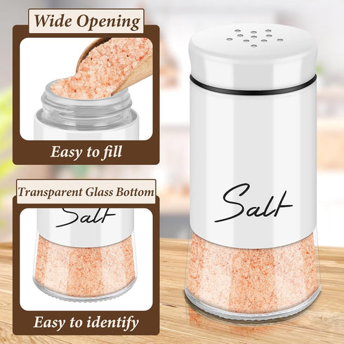 Salt and Pepper Shakers Set,Kitchen Decor and Accessories for Countertop Kitchen Gadgets Cooking Table Housewarming Christmas Gift Refillable Desi...