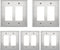 LIDER Dual Decorator Metal Wall Plate, Impact Resistant, Metal Outlet Receptacle/Light Switch Cover, 430 Stainless Steel, Modern Upgrade, Mid-Size...