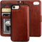 Bocasal for iPhone SE (2022)/SE (2020)/8/7 Wallet Case with Card Holder PU Leather Magnetic Detachable Kickstand Shockproof Wrist Strap Removable ...