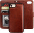 Bocasal for iPhone SE (2022)/SE (2020)/8/7 Wallet Case with Card Holder PU Leather Magnetic Detachable Kickstand Shockproof Wrist Strap Removable ...