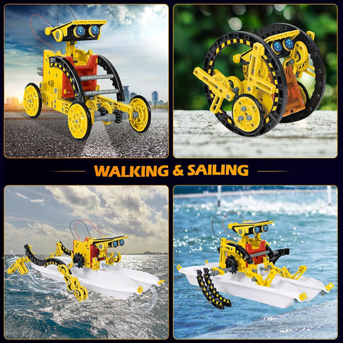 Solar Robot Toys for Kids Ages 8-12, 12-in-1 STEM Projects Science Kits for 8-13 9 10 11 Year Old Teen Boys Girls, 190Pcs DIY Building Experiment ...