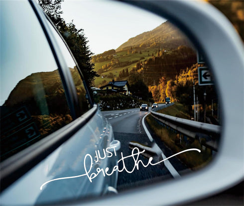 3pcs Just Breathe Mirror Decal Vinyl Car Decals for Women Vanity Mirror Stickers Girl...