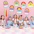 Rainbow Happy Birthday Bulletin Board Rainbow Holiday Birthday Board Sign Let's Celebrate Happy Birthday Rainbow Cloud Accents Cutouts for Calenda...