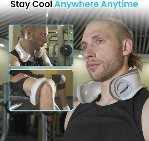 samply Ice Pack Wrap for Neck and Shoulders, Cold Packs for Injuries, Swelling and Pain Relief, Wearable Neck Cooling Towels for Reusable Cold Com...