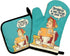 Droppin' A New Recipe on Your Ass,Funny Oven Mitts and Pot Holders Sets of 2,Silicone Non-Slip Oven Mitts,Kitchen Gift for Women,Bake Lover Gift,H...