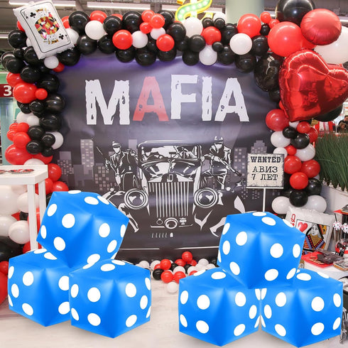 4 Pieces Jumbo Inflatable Dice 12.6 Inch Large Inflatable Dice Fun Giant Inflatable Dice Toy for Indoor Outdoor Lawn Game Pool Party Board Game, B...