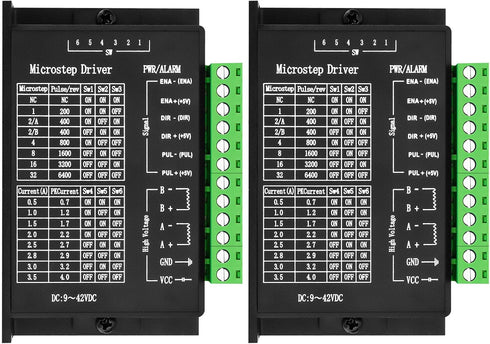 2PCS Stepper Motor Driver Controller for Nema 17, 23, 14,TB6600 CNC Controller 4A 32 High Subdivision Suitable for 42/57/86 Stepper Motors...