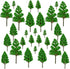 Mini Model Miniature Trees Mixed Train Scenery Architecture Trees Fake Trees for DIY Crafts Building Model Scenery Landscape Green 1.2-3.9 inch 30...