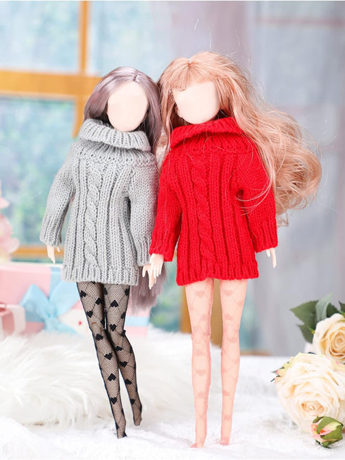 Sotiff 10 Pairs Doll Lace Stockings Handmade Long Sock Female Doll Socks Legging Casual Accessories for DIY Baby Doll Clothes Toy (Cute Style)...