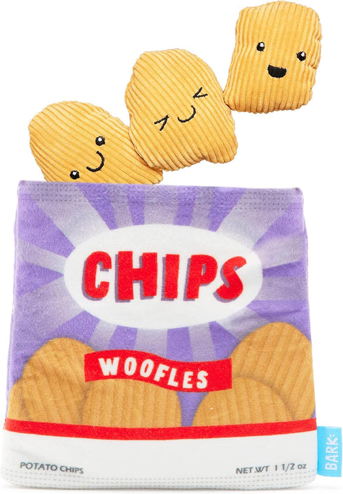 Barkbox 2 in 1 Interactive Plush Dog Toy - Rip and Reveal Dog Toy for Small Dogs - Stimulating Squeaky Pet Enrichment and Puppy Toys | Woofles Pot...