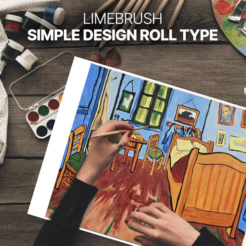 Limebrush DIY Paint by Numbers for Adults Beginner Set - Creative 11.5"x13.5" Unframed Rolled Canvas Adult Paint by Number Kit with Reusable Brush...