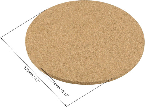 uxcell Cork Coasters Wooden Trivet Drinks Mats, Round 4.7 Inch Diameter, 0.16 Inch Thick for Home Bar Kitchen Restaurant Lab, Yellow, Pack of 24...