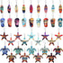 Bucherry 36 Pcs Beach Summer Party Favors Keychain Gifts Bulk Wooden Surfboard Sea Turtle Coconut Tree Christian Religious Key Ring for Hawaiian L...