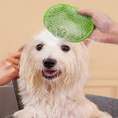 Dog Washing Gloves Brush for Pet: JOANGIHC 3PCS Dogs Shampoo Grooming Hair Brush, Cat Scrubber for Bathing, Puppy Shedding Wash Massage Gloves, Ha...