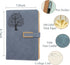 Fanery sue Tree of Life Refillable Writing Journal for Women&Men Faux Leather Hardcover Notebook A5 College Ruled 200 Lined Pages Lay-Flat Persona...