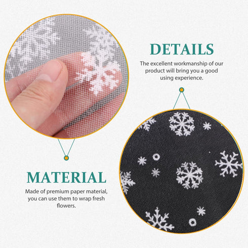 Artibetter Christmas Snowflake Tulle Roll Glittering Organza Gauze Ribbon 15cm 10Yards (White)...