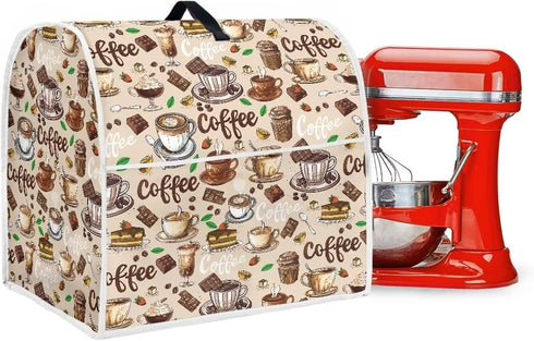 Kitchen Stand Mixer Cover Dust Cover, for 4.5-5 Qt Stand Mixer Kitchen Appliance Cover, with Top Handle and Accessories Pockets Ideal Gift for Wom...
