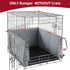 Dog Crate Bumper for Front Door Crate (Bumper Only, Without Crate), Soft Dog Kennel Protector Cover with Ties, Grey Dog Crate Pad Accessories for ...
