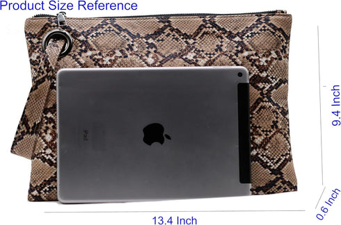 Amaze Womens Oversized Clutch Bag Large PU Leather Pouch Evening Handbags Envelope Purse with Wristlet Shoulder Lady...