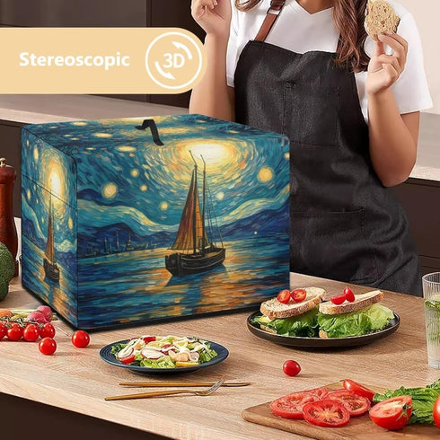 Starry Sky Meat Slicer Cover Blue Kitchen Appliance Covers For Home Meat Bags Dust Cover for Protect for Women Home Decor...