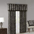 Madison Park Aubrey Jacquard Rod Pocket Valance , Classic Elegant Silk Paisley Valances for Windows , 50X18" , Black...