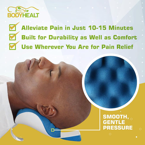 BodyHealt Neck and Shoulder Relaxer - Cervical Traction Device for TMJ Pain Relief & Spine Alignment. Neck Stretcher for Migraine relief & Neck Su...