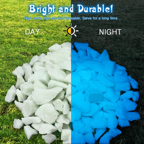 Glow in The Dark Gravel, Fluorescent Glow in The Dark Rocks Decorations Fish Tank Rocks Decorative Aquarium Gravel Stones for Garden Room Planter ...