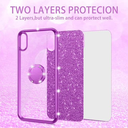 nancheng for Samsung A53 5G Phone Case, Case for Galaxy A53 5G Luxury Cute Soft TPU Glitter Cover for Girls Women with Ring Kickstand Shockproof P...